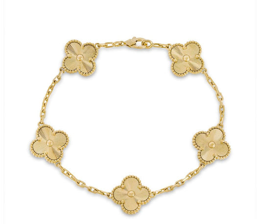 Gold Plated Clover Bracelet