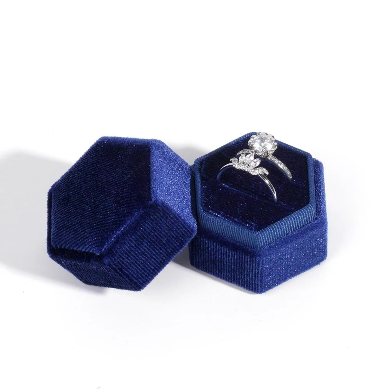 Velvet Blue Ring Box