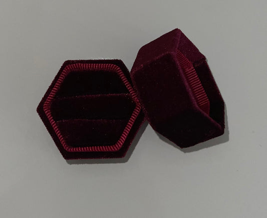 Velvet royal maroon ring box