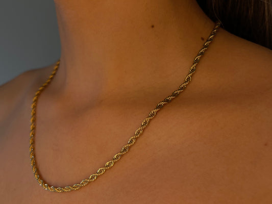 Twisted Gold Plated Necklace