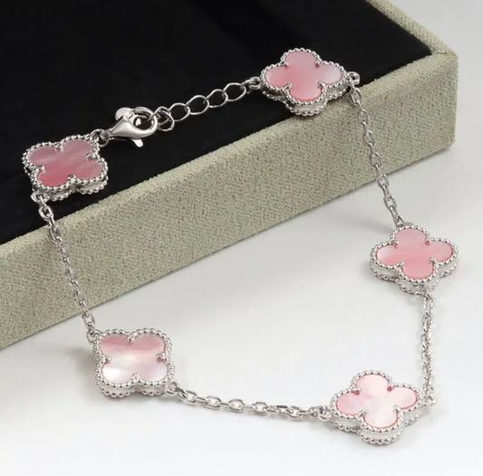 Pink Clover Bracelet